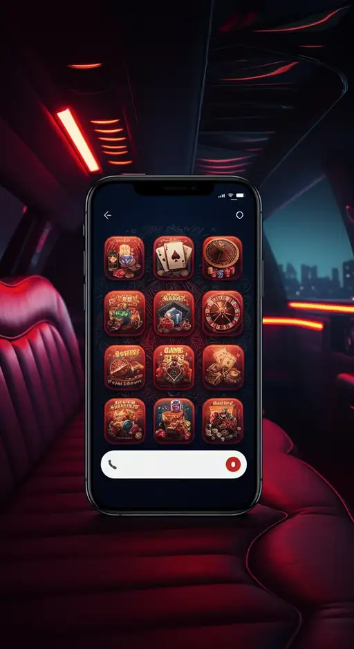 Interface de jeu de Prince Ali Casino affichant une sélection de machines à sous à haute volatilité et des tables de casino en direct VIP avec des limites de mise élevées, illustrant l'expérience pour high rollers.